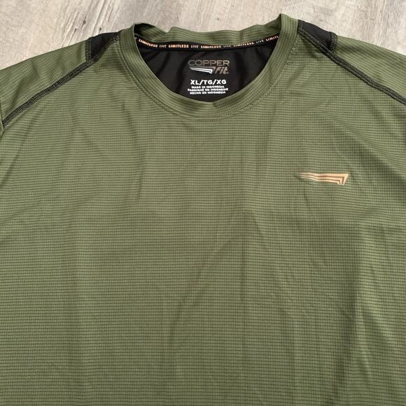 Copper Fit Shirt Men's XL Gray T-Shirt Stretch Live Limitless Compression - Picture 3 of 6